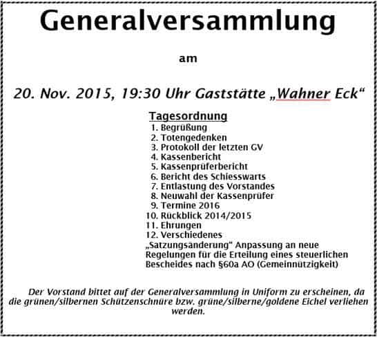 Generalversammlung 2016